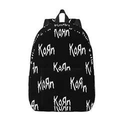 Korn Rock Band Music Backpack for Men Women Teenage High School Hiking Travel Daypack College Canvas Bags Outdoor