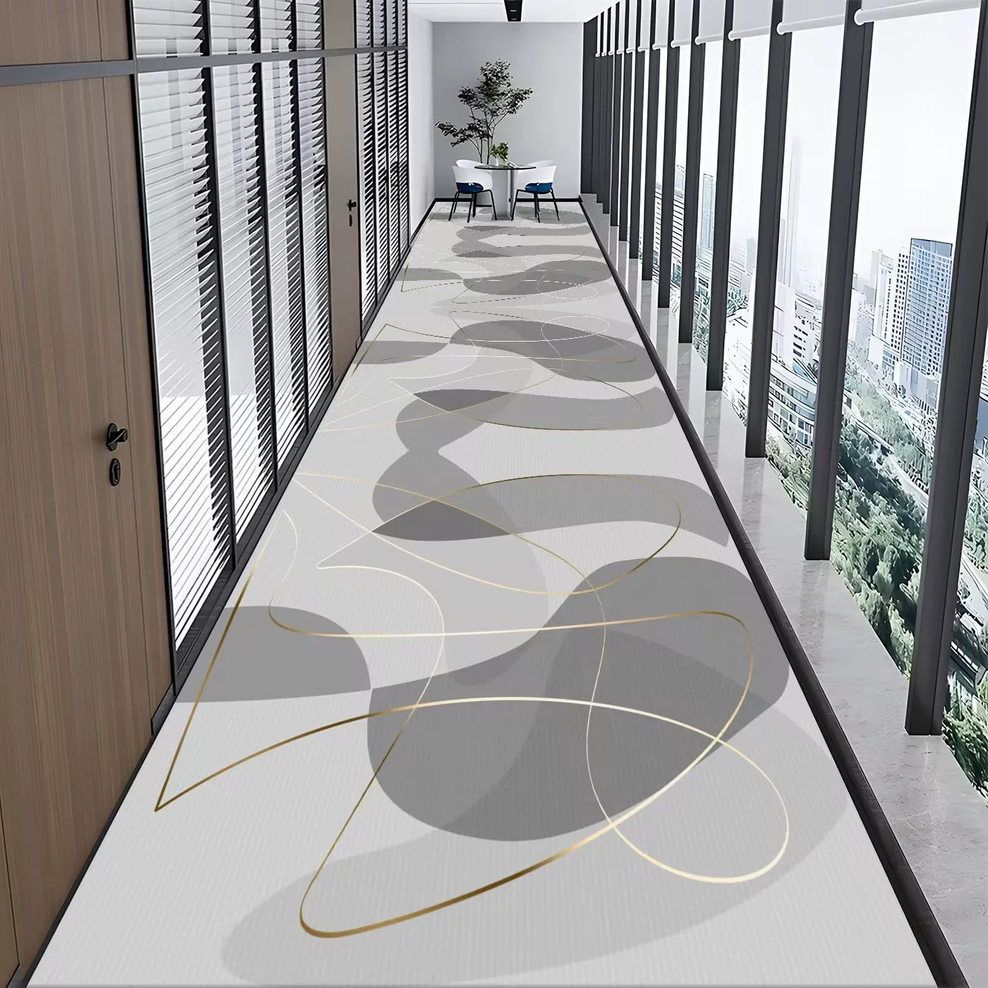Nordic Geometry Villa Long Corridor Carpet Runner Hall Passageway Home Large Rug Stairway Comfortable Durable Washable Floor Mat
