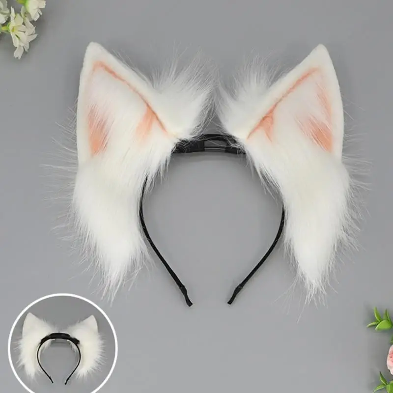 270D Girls Anime Headband Plush Ore a orecchie ricaricabile per capelli ricaricabile costume da festa del costume Women