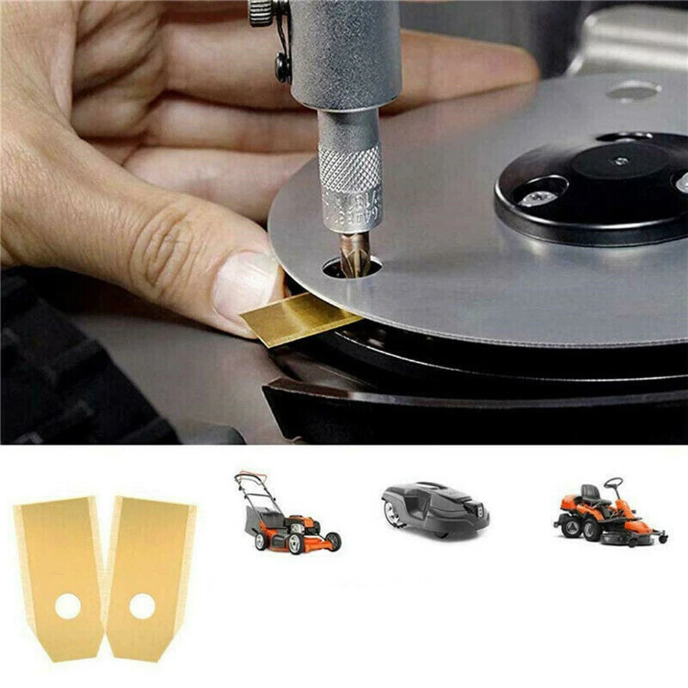 Long Lasting and Efficient 43mm Replacement Blade for Robotic Lawnmower Stainless Steel with Titanium Coating