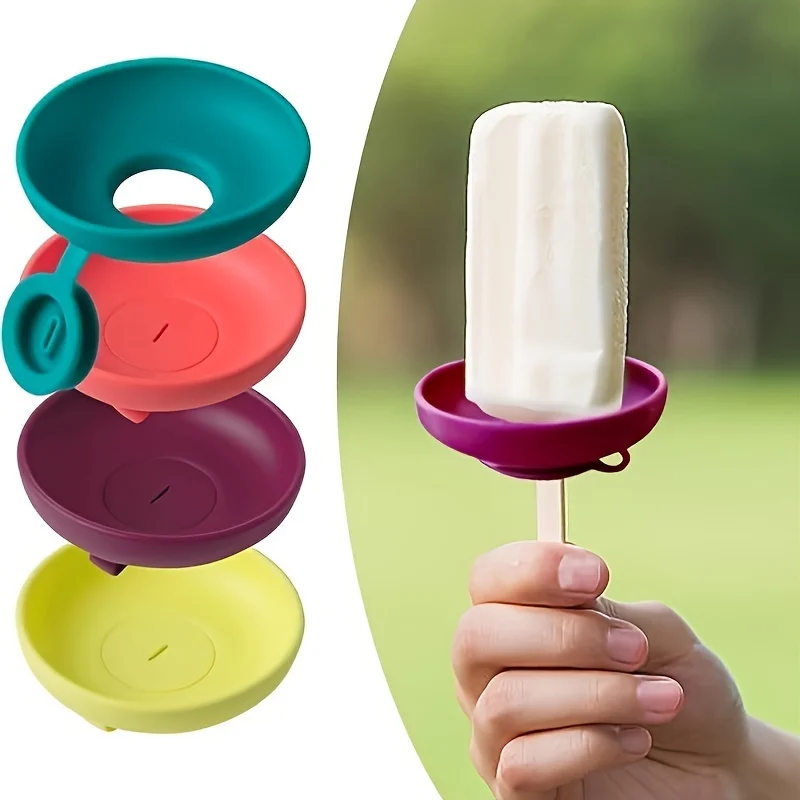 Silikon-Eishalter-Ständer-Set, Sommer-Eis am Stiel-Halter, auslaufsichere kegelförmige Unterstützung, frei beweisender Eis am Stiel-Halter