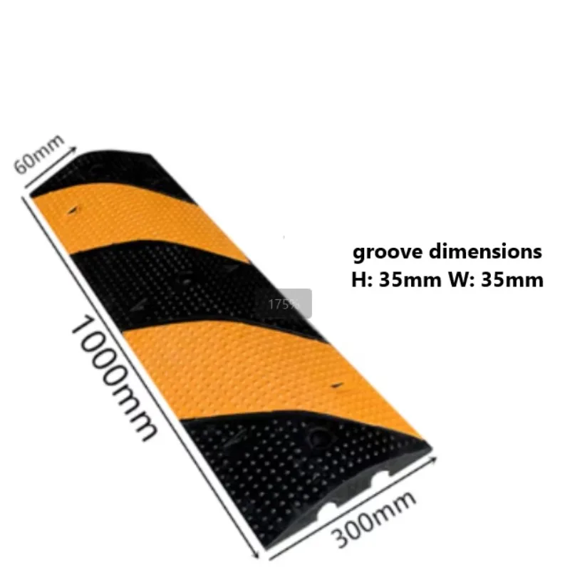 Outdoor Rubber Speed Bumps & Humps-Durable Road Safety Facilities with Custom Thickness