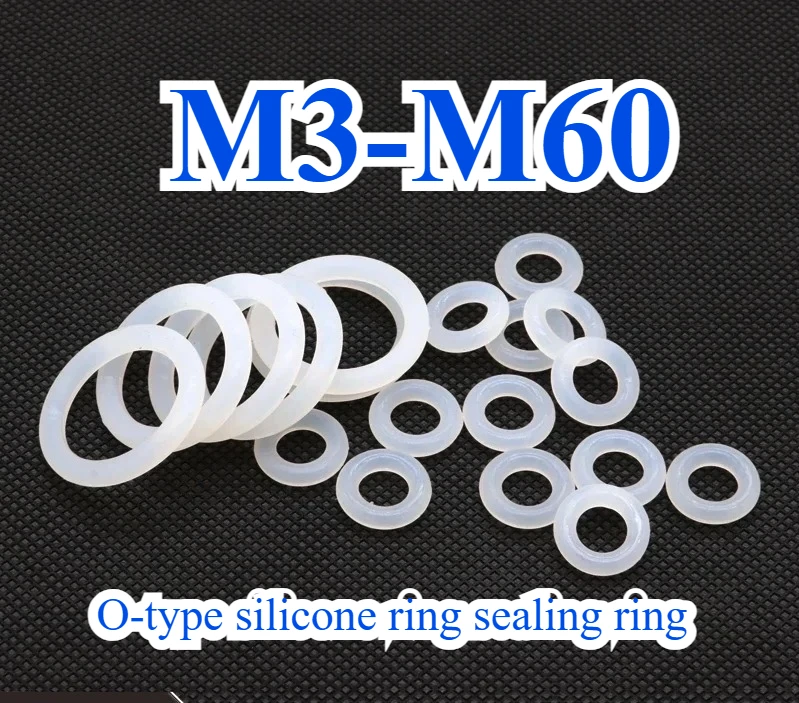 

M3-M60 silicone sealing gasket O-ring high-temperature waterproof ring pad Rubber impact absorber ring