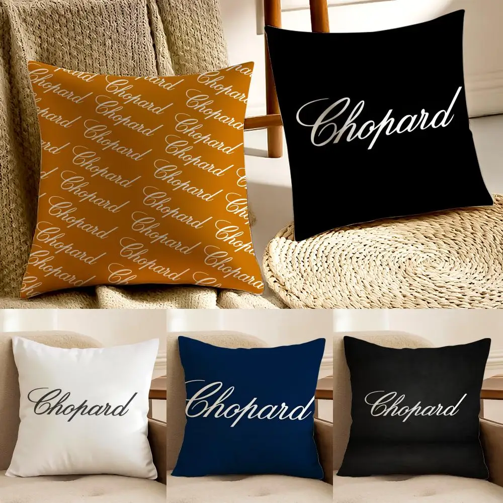 Funda de cojín de lujo y elegante de la marca de joyería C-Chopard, funda de almohada antipolvo para decoración de sofá de sala de estar, cojín para habitación