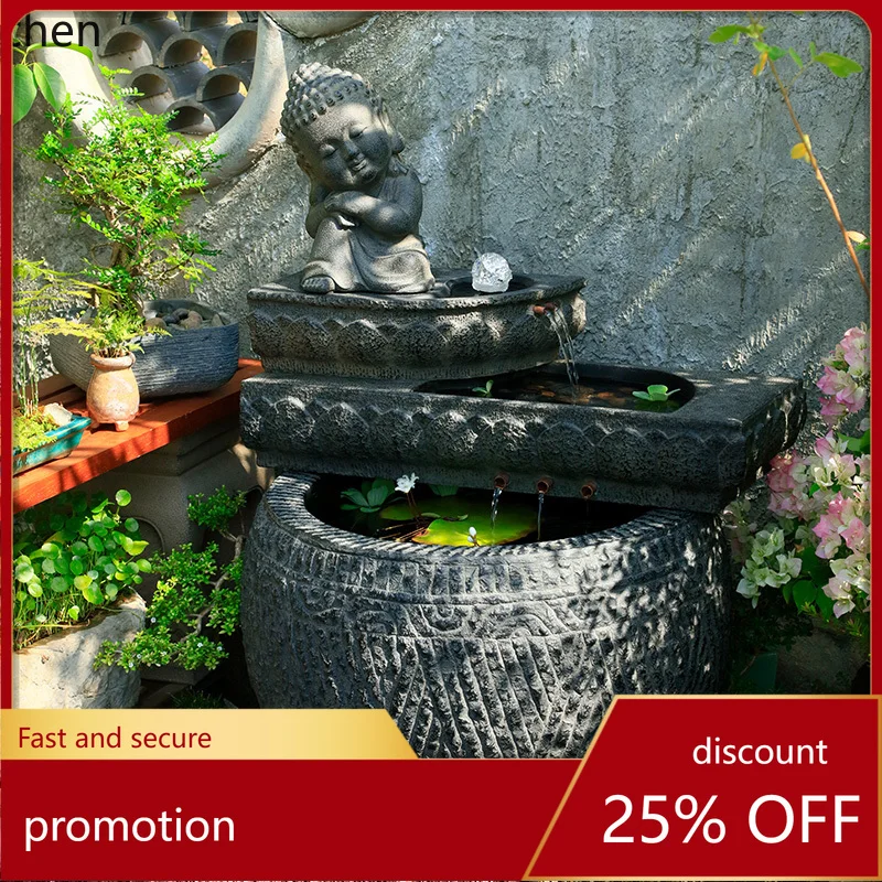CZ1 Courtyard Water Flow Landscape Ornament Outdoor Fountain Decoration Outdoor Fish Pond Landscaping