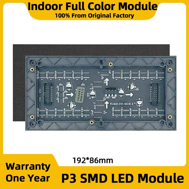 P3 Indoor LED Video Wall Large Screen Full Color LED Sigital Sign HUB75 RGB Pixel Display LED Display Module 192*96mm