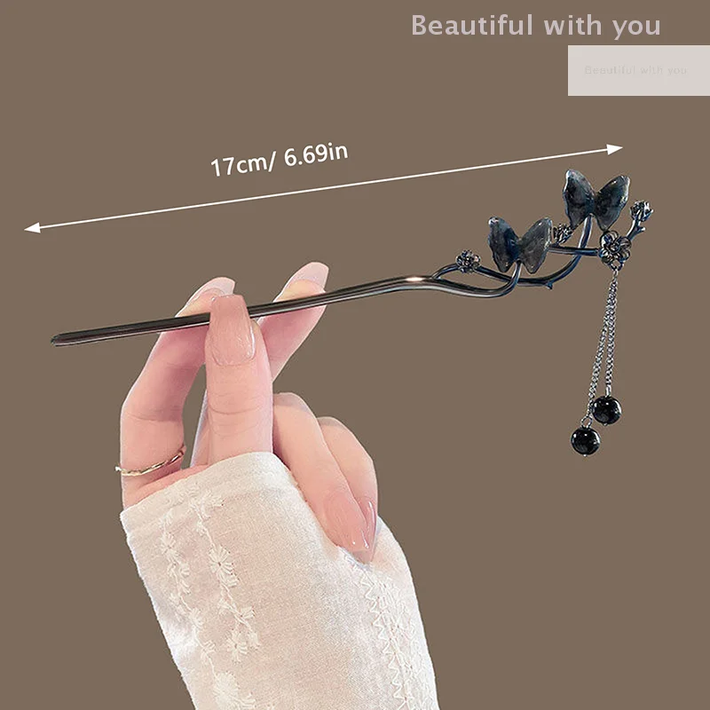 Ancient Hair Chopsticks Vintage Chinese Women's Hair Stick Ladies Pearl Jewelry Hair Sticks Hanfu Headdress Hairpin Accessories - Image 6