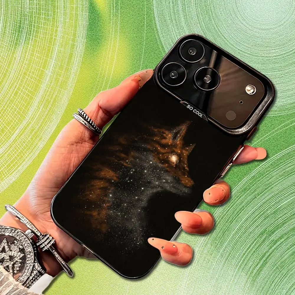Funda de teléfono con diseño de zorro y Animal bonito para iPhone 14,17,13,12,11,16,15, Mini,Pro,SE,XS,MAX, funda de silicona negra mate