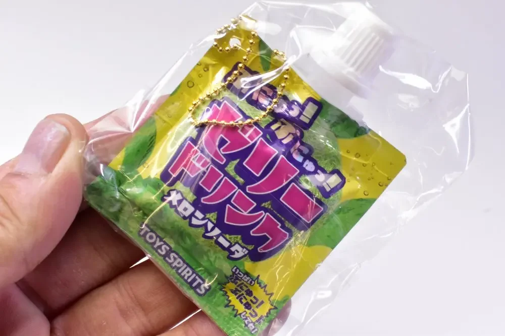 Original capsule toys jelly drink mini models squeeze toys stress relief fragrance gashapon figures keychain pendants