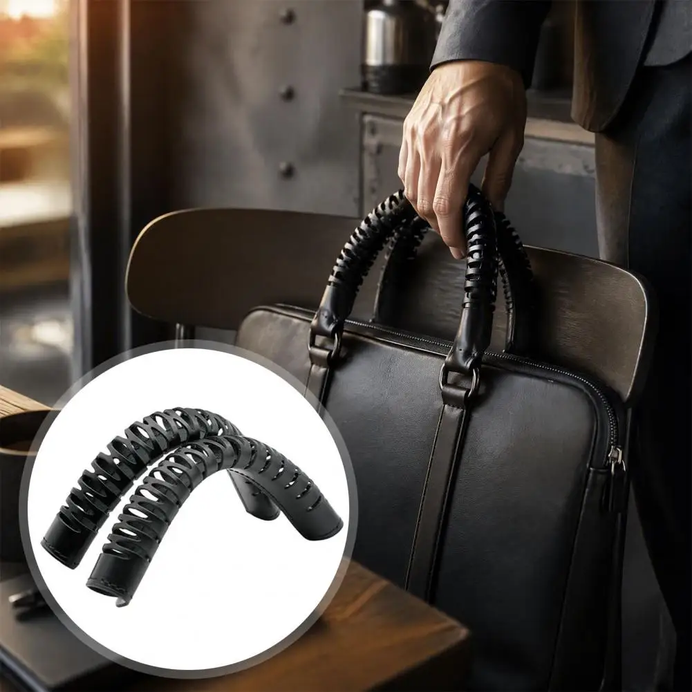 2Pcs/Set Soft Handbag Handle Leather Wrap Cover Stain Resistant Leather Purse Strap Cover Resistan Handle Protector Wrap Sleeve