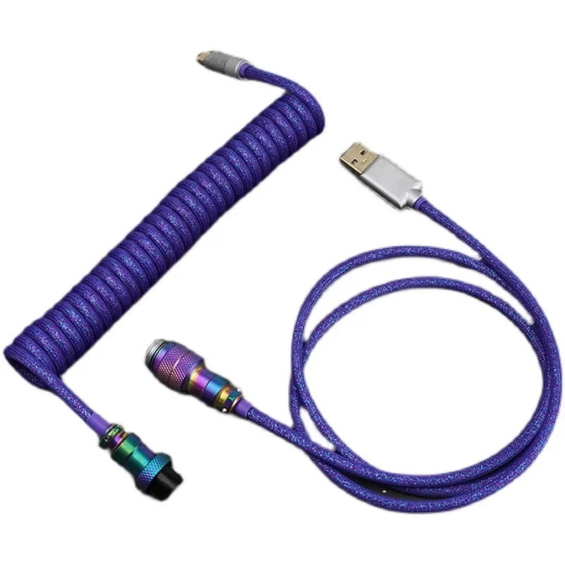 

Cyberpunk custom data cable spiral mechanical keyboard cable