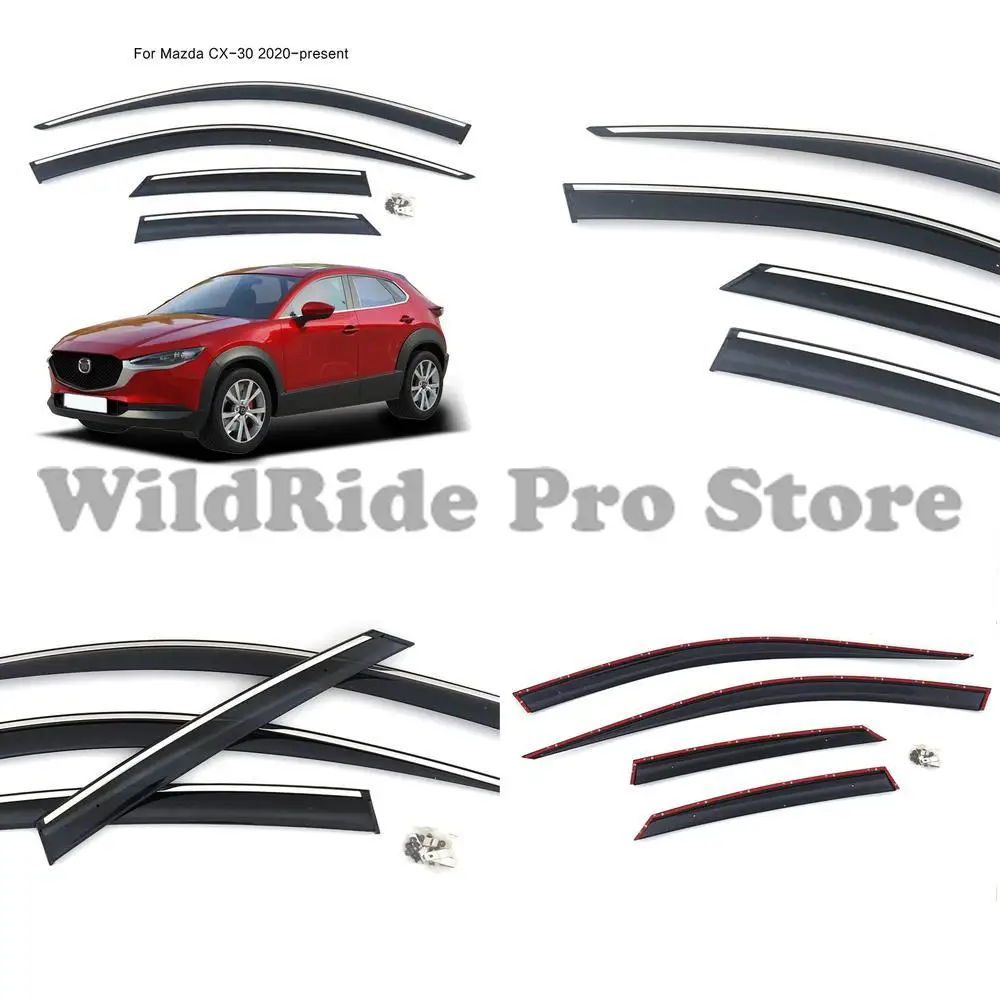 

1 set Molded Rain Guards for Mazda CX 30 Window Deflectors CX30 Weather Shield Rain Guard