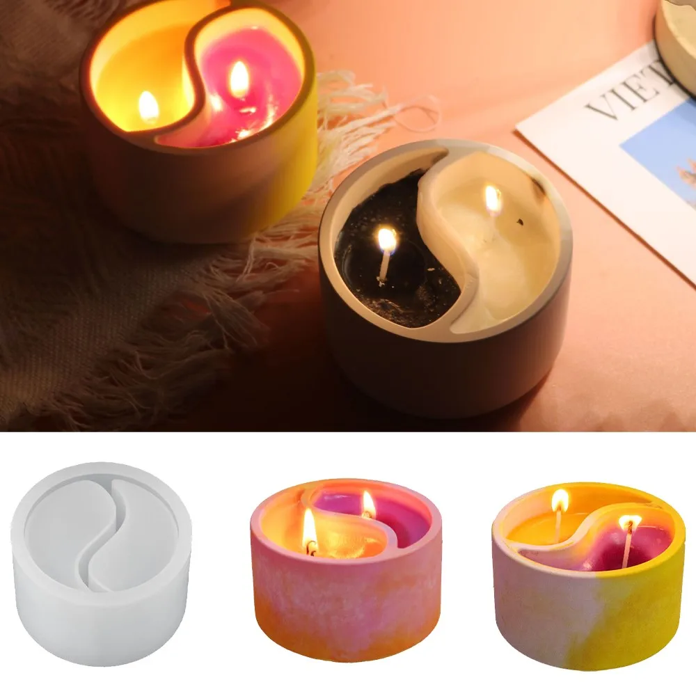 

DIY Tai Chi Organizer Silicone Mold Aromatherapy Candle Gift Box Epoxy Resin Casting Moulds Plaster Soap Craft Making Tool