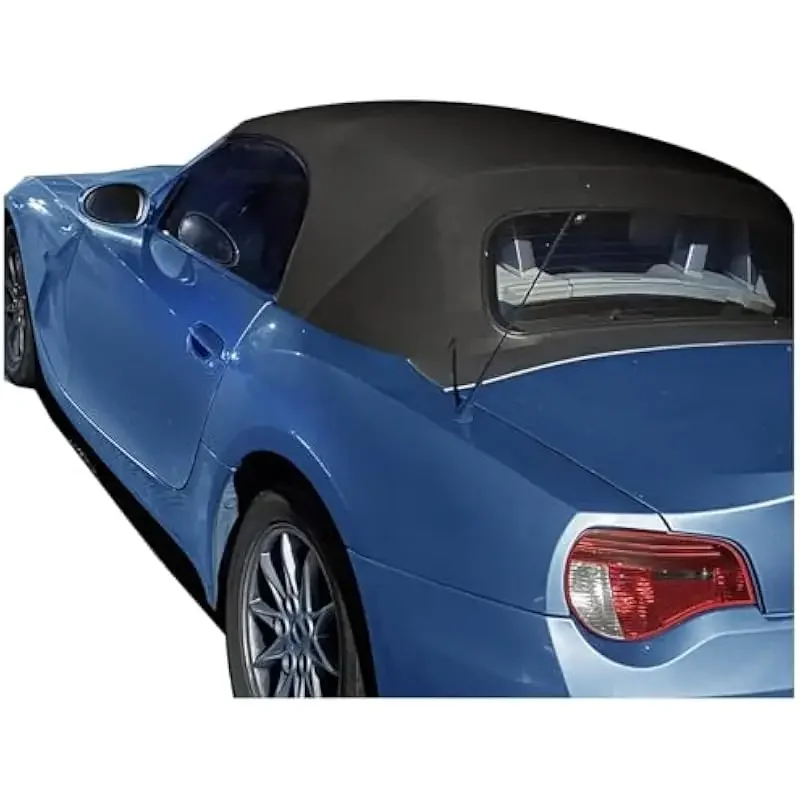 Soft top replacement for BMW Z4 models 2003–2008 featuring sailcloth vinyl construction and heated glass rear window — black fin - view 2