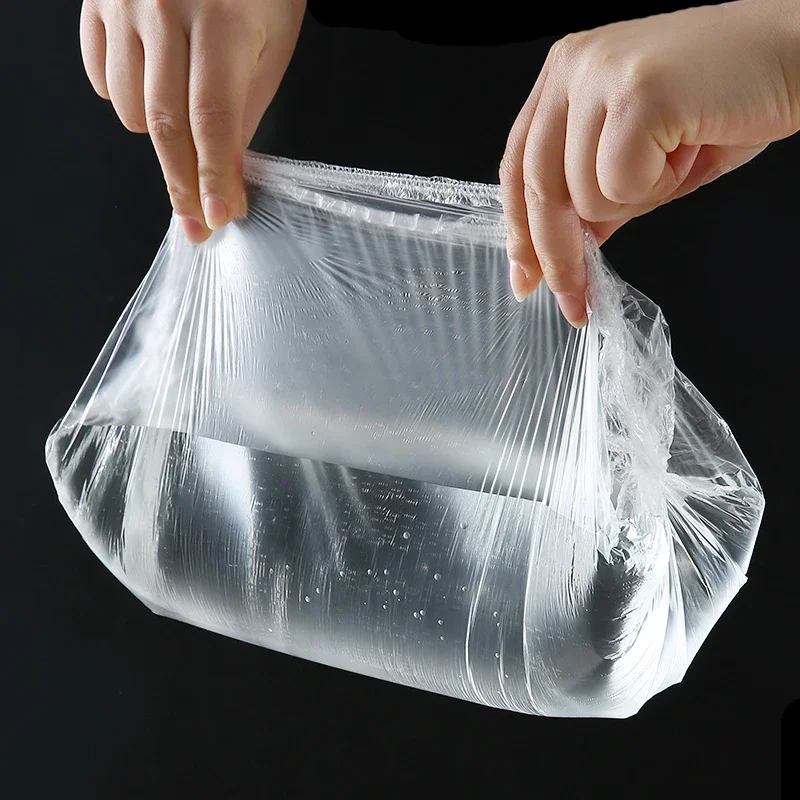 Cubierta desechable transparente para alimentos, envoltura de plástico elástica colorida para frutas, bolsa de almacenamiento, organizador de bolsas