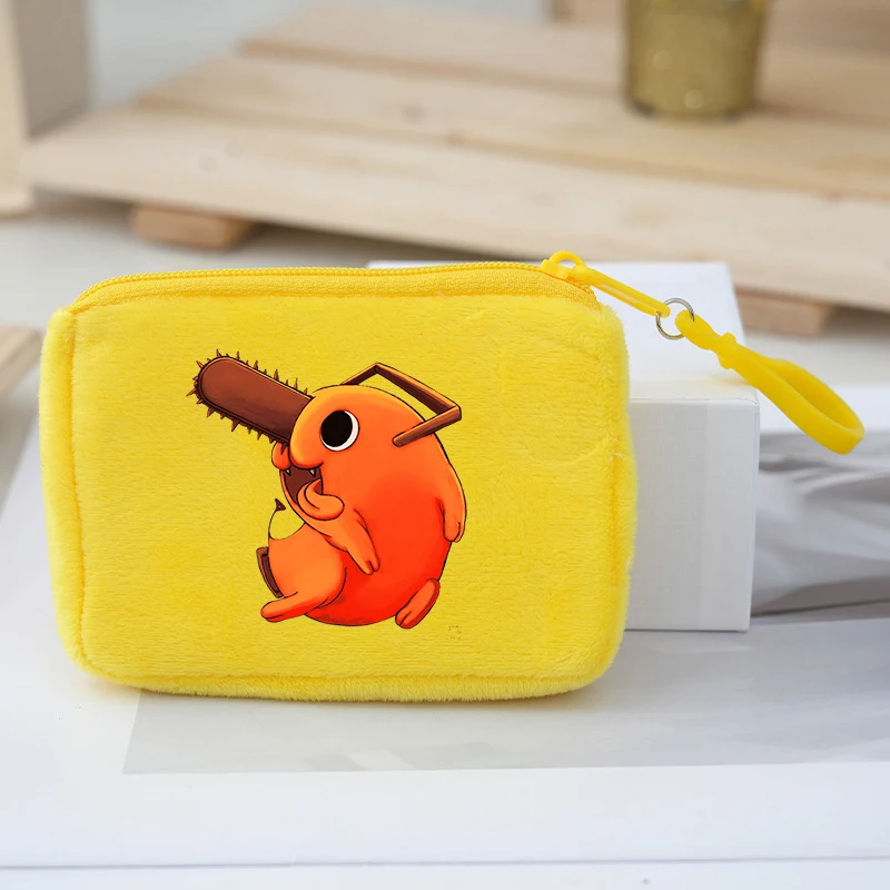 Chainsaw Man Pluche Portemonnee Cartoon Animatie Figuur Mini Portefeuilles Pochita Creatieve Rugzak Hangers Mode Kleine Opbergzakken