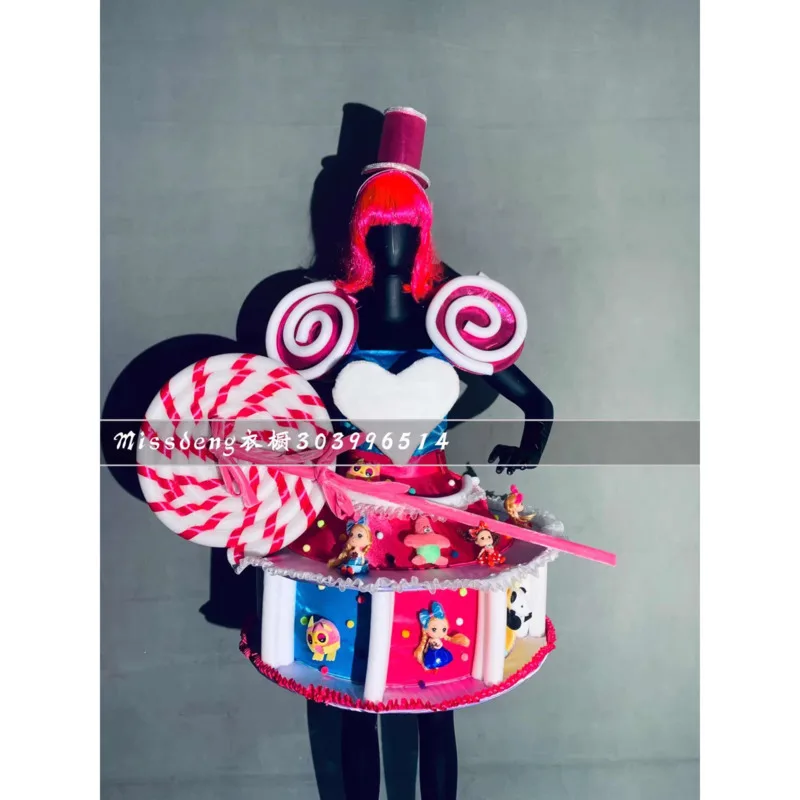 

Nightclub Gogo Bar DS Cosplay Amusement Park Dress Parade Atmosphere Cute Flower Car Carousel Dress Performance Costume Women