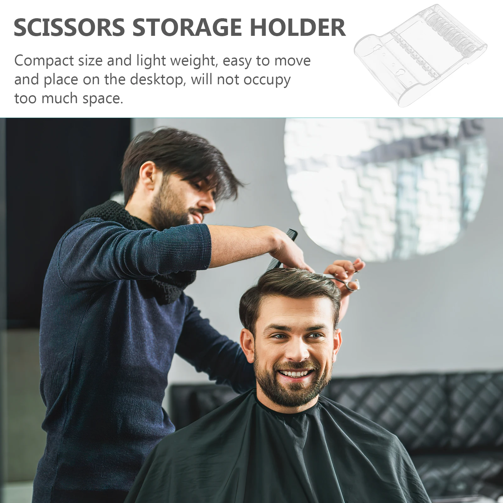 

Scissors Storage Rack Shear Holder Durable Plastic Compact Size Light Weight Salon Stylist Scissor Base Anti Skid Bottom Design
