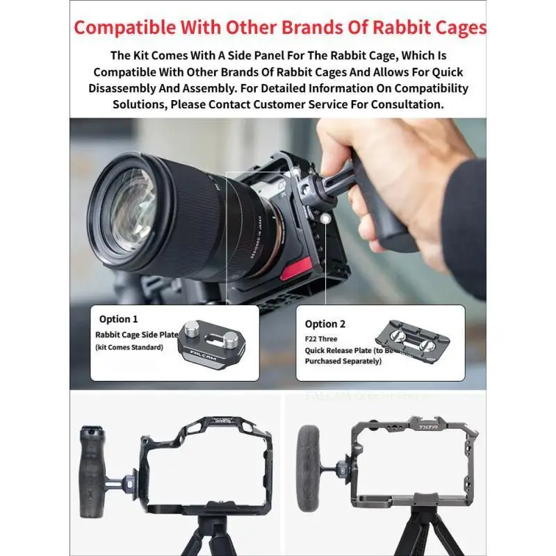 Falcam Official Store- Falcam F22 Quick Side Handle for Canon Sony Camera Cage Two Handed Universal Multifunctional Accessories