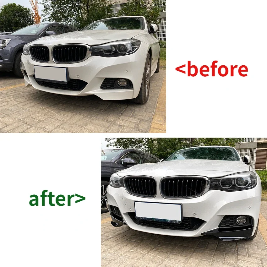 Hot Sale For BMW 2014-2019 3 Series GT F34 320i 325i M Sport Front Bumper Spoiler Side Cover Diffuser Splitter Corner Body Kits