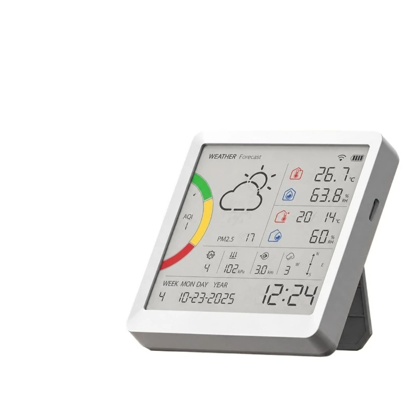 Digital Indoor Thermometer Hygrometer with Bluetooth WiFi Alarm Clock Timer Baby Room Temperature Humidity Monitor