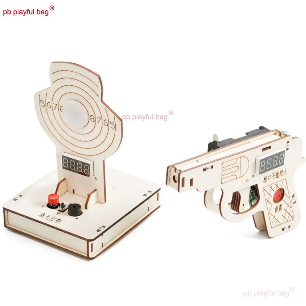 DIY Manual Assembly Model Laser Gun Target STEM Science Building Blocks Assembly Material Package Puzzle Toy Kids Gifts UG374