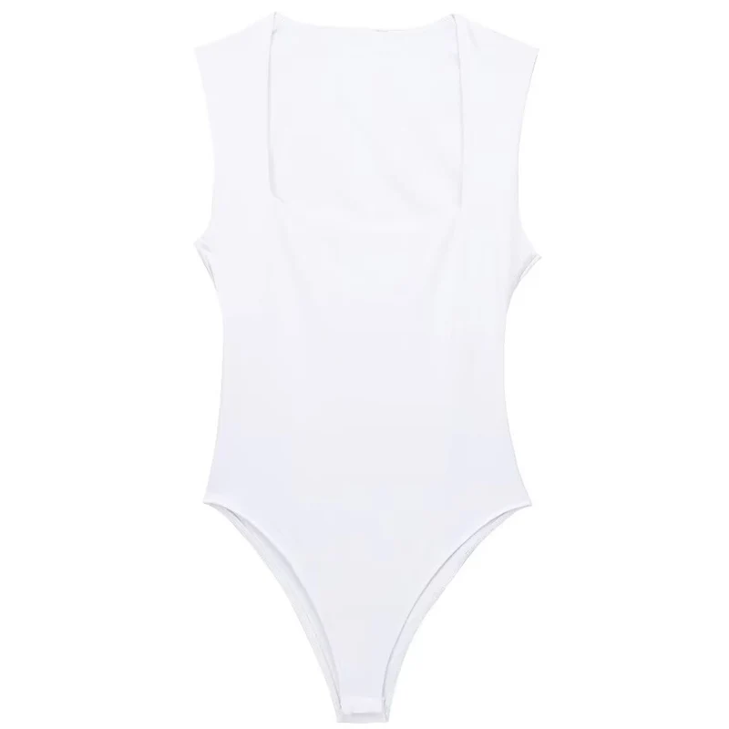 HXAO مشد ثونغ ارتداءها المرأة الصيف 2025 ساحة الرقبة التخسيس الجسم مثير المرأة أزرق أسود أبيض بلا أكمام الاتجاه العلوي ارتداءها #5