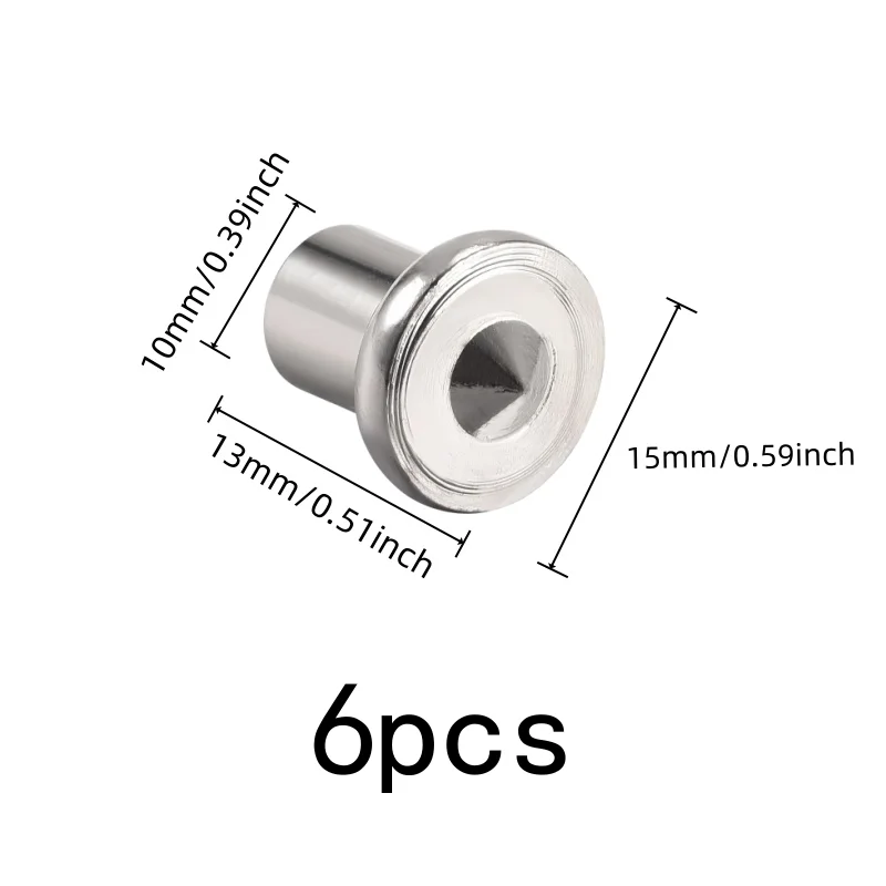 6 pcs 10mm Dowel Center Pins, Precision Center Point and Sturdy Metal Material, ideal for Carpentry Workshop