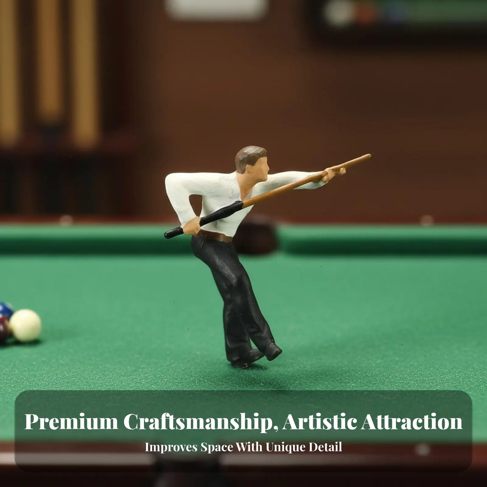 

1:64 Scale Pool Table Painted Features Miniature Billiards Figure Miniature Pool Table Set Highly Detailed 1:64 Scale People