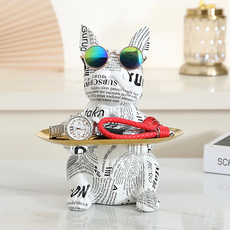 Graffiti Bear Statue, Home Decor Animal Statue, Key Storage Rack, Hidden Hollow Storage Ornament