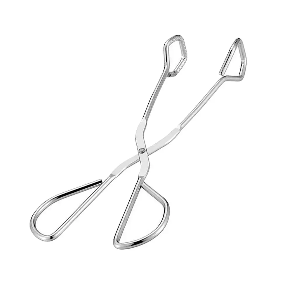 Stainless Steel BBQ Barbecue Tongs Anti-rust Long Reach - Silver-L