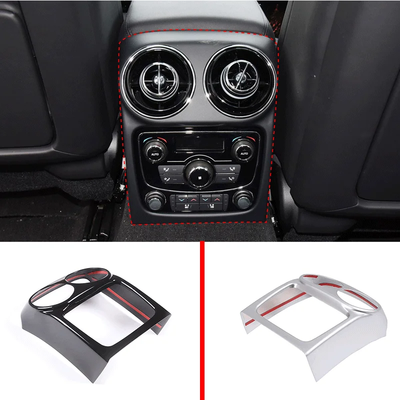 

For 2010-2019 Jaguar XJ ABS Black Style Car Modeling Car Rear Air Conditioning Air Outlet Protective Cover Sticker Auto Parts