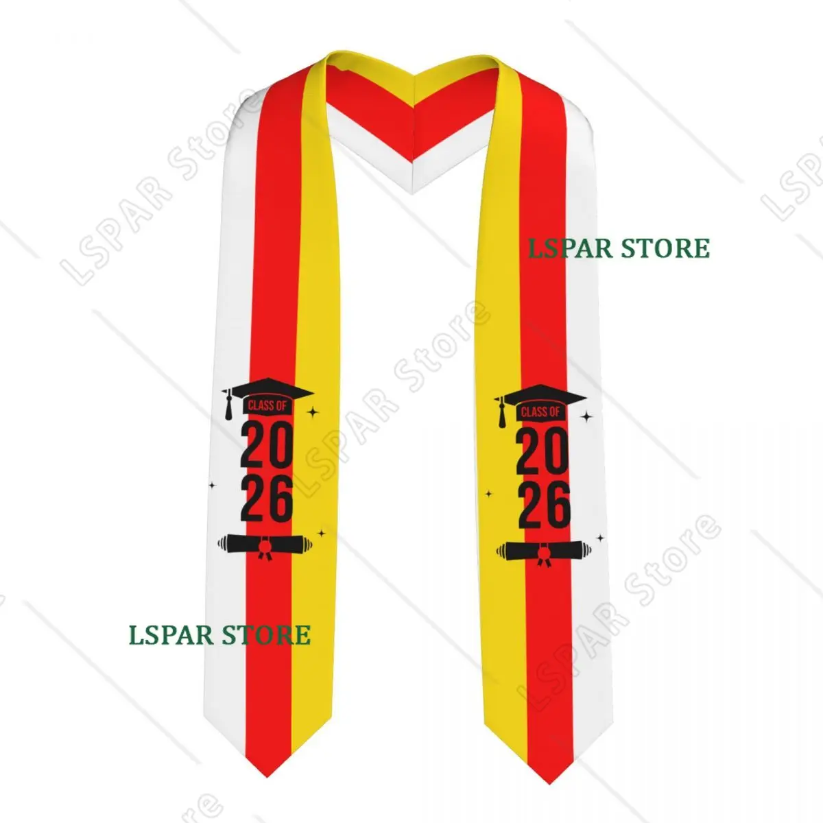 

Class Of 2026 South Ossetia Flag Graduation Stole Sash Scarf For International Students Proud 183CM Long