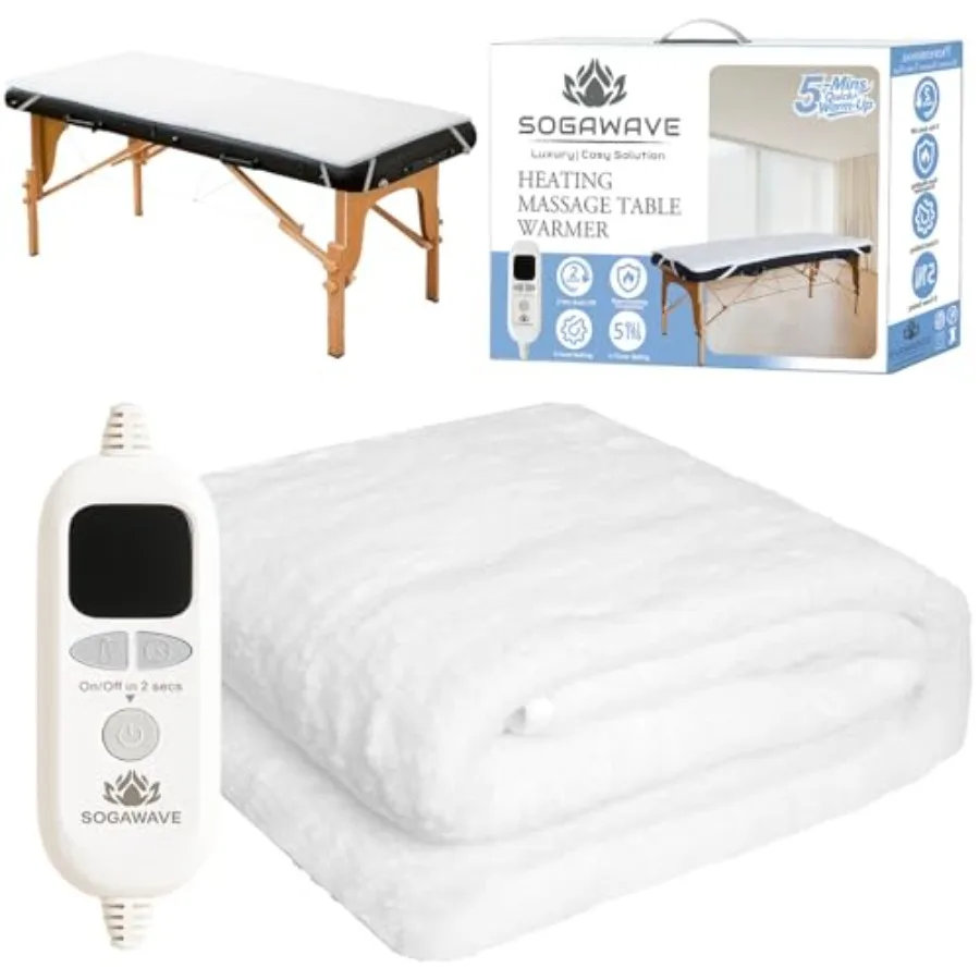 Massage-Tisch-Heizmatte Professionelle SPA-Massagebett-Wärmeunterlage mit Timer 6 Heizstufen Überhitzungsschutz Verstärkte Ausführung