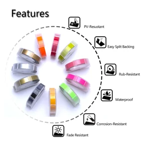 C101 3D Kabartma Daktilo Etiketleme Makinesi, Etiketleme, manuel, Dymo Yazıcı için uyumlu Etiket, 12965 Etiket yapmak için Kasetteki 6 büyük satış etiquetadora dymo-no. 6