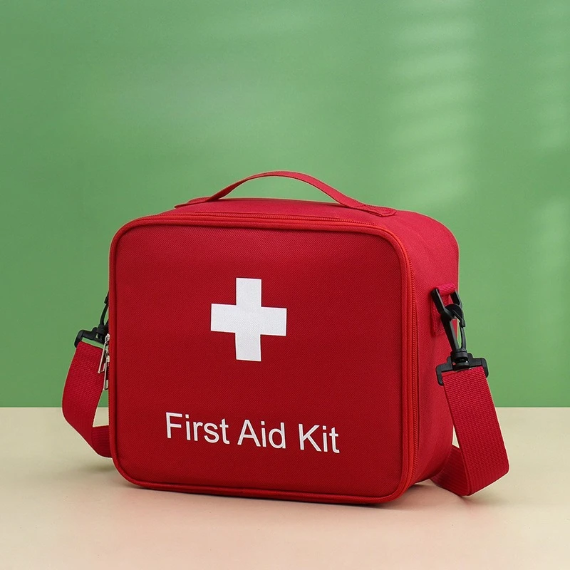 Home First Aid Kit with Detachable Adjustable Shoulder Strap Dual Side Buckles  Emergency Medical Bag for Family Health Safety
