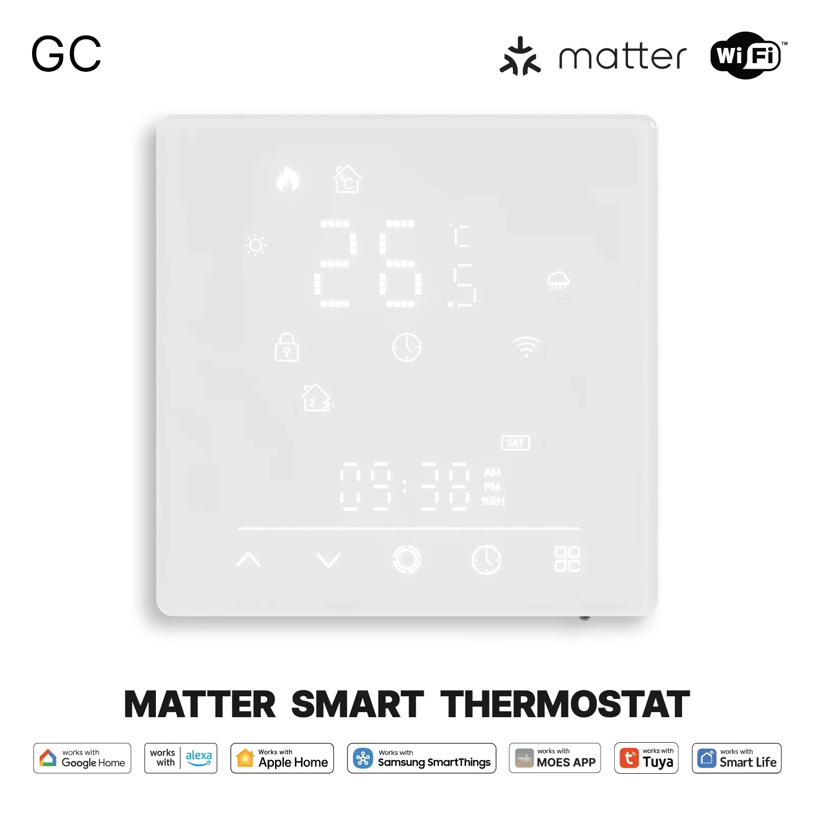 MOES Tuya Matter WiFi Smart Thermostat Temperatur Controller Wasserkocher Elektrische Heizung Mit Alexa Google Apple Smartthings 3