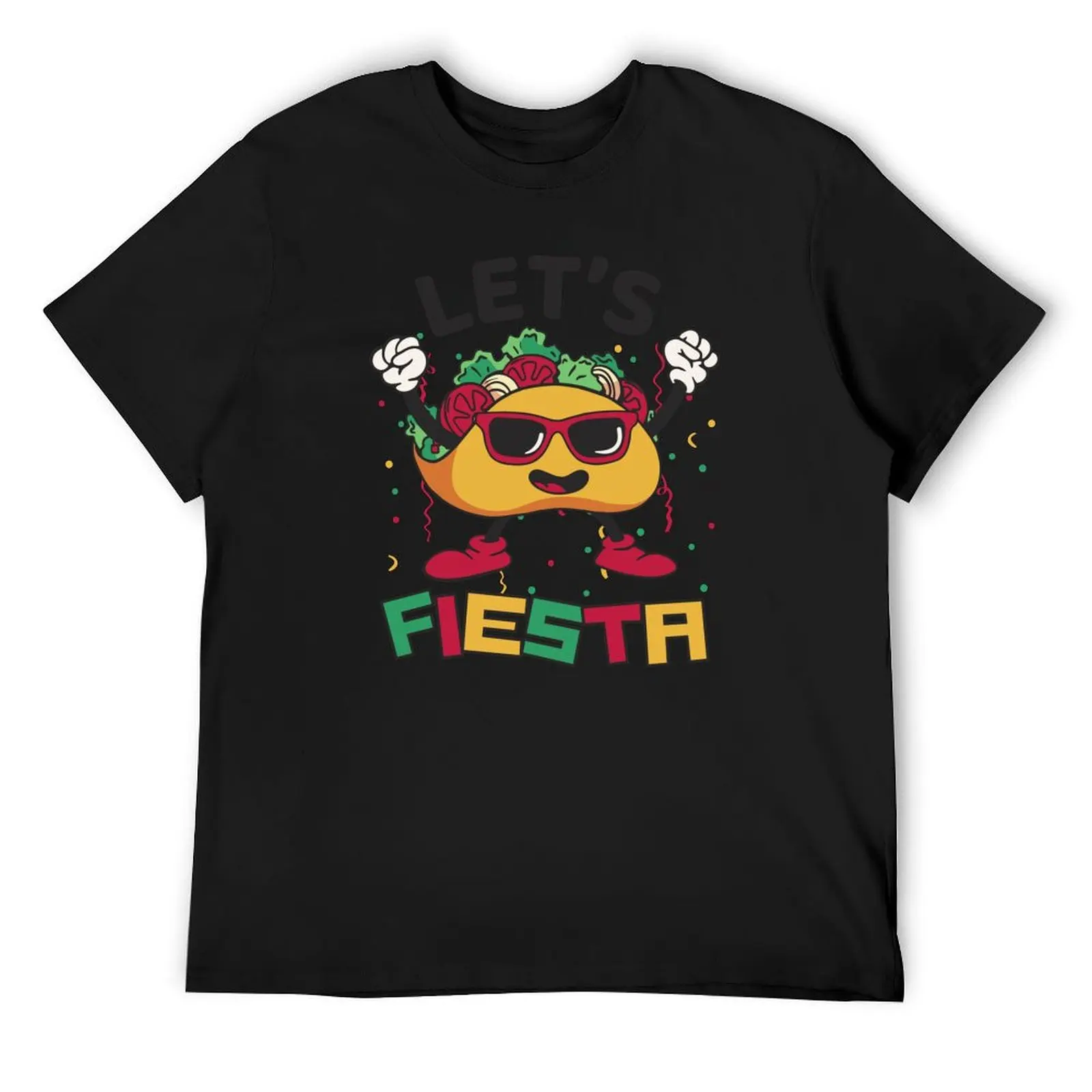 

Let's Fiesta Cartoon Taco T-Shirt sublime tops shirts men