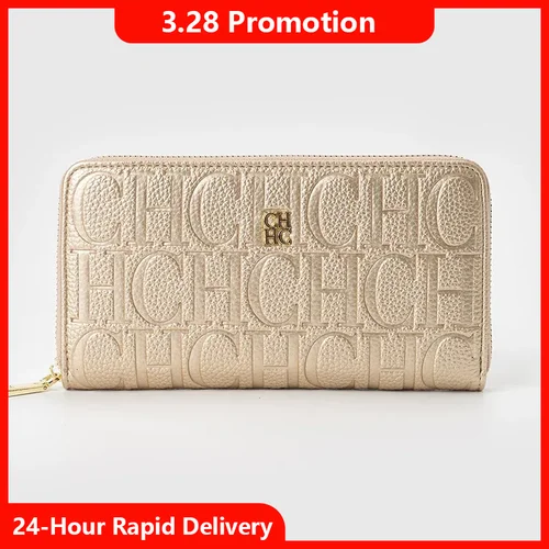 Imagen 1 del producto CH Cartera de marca de lujo de alta calidad exquisita portátil compacta elegante clásica cartera de moda para mujer