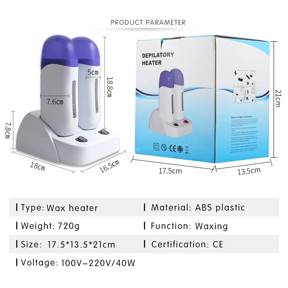 Double-seat beeswax hair removal wax machine multifunctional