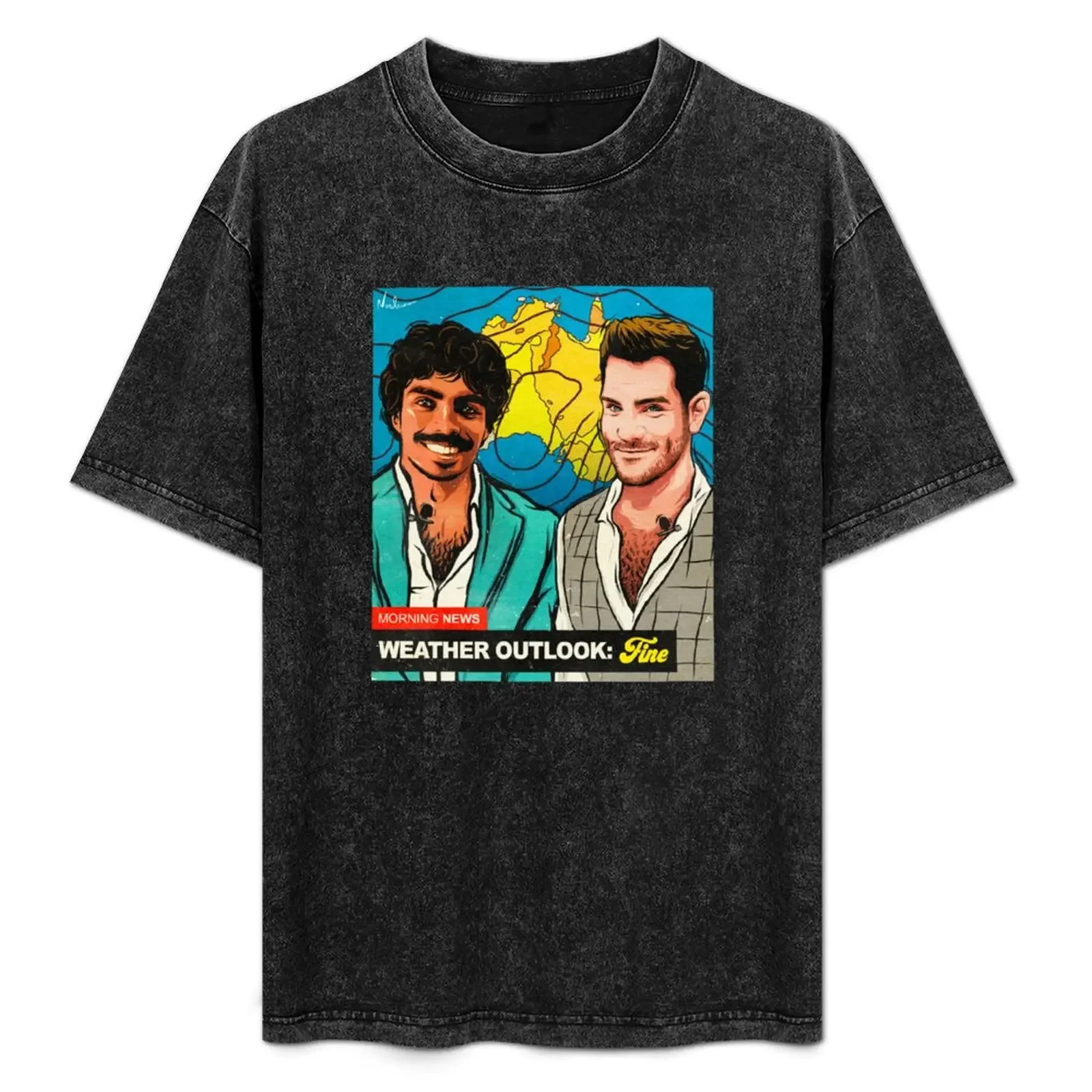 

Weather Outlook: FEELING FINE T-Shirt T-shirts oversize anime cotton graphic tees oversizeds mens white t shirts