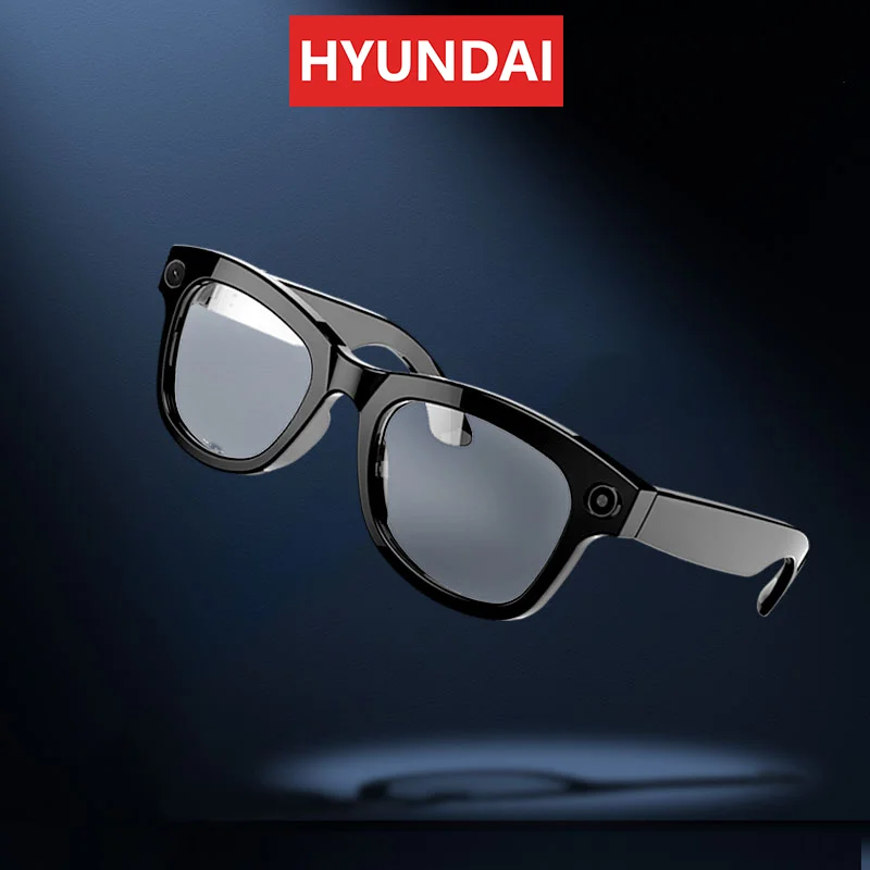 HYUNDAI M01 New Smart Glasses AI Headphones HD 1080p Polarized  Sunglasses Video Conference Recording Safety Sports DVR Camera