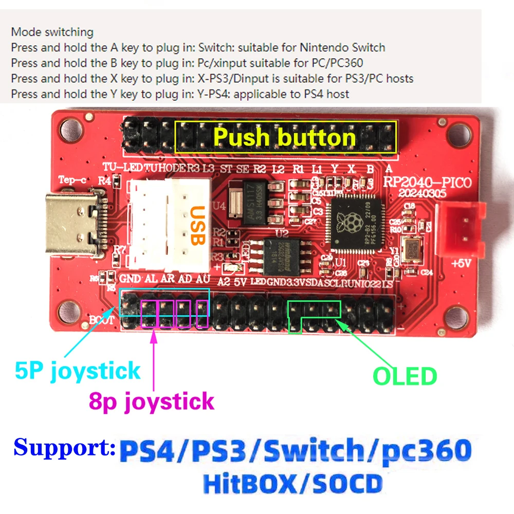Raspberry Pi Pico Null Verzöge – Joystick Arcade Parts Bewertung und Preis