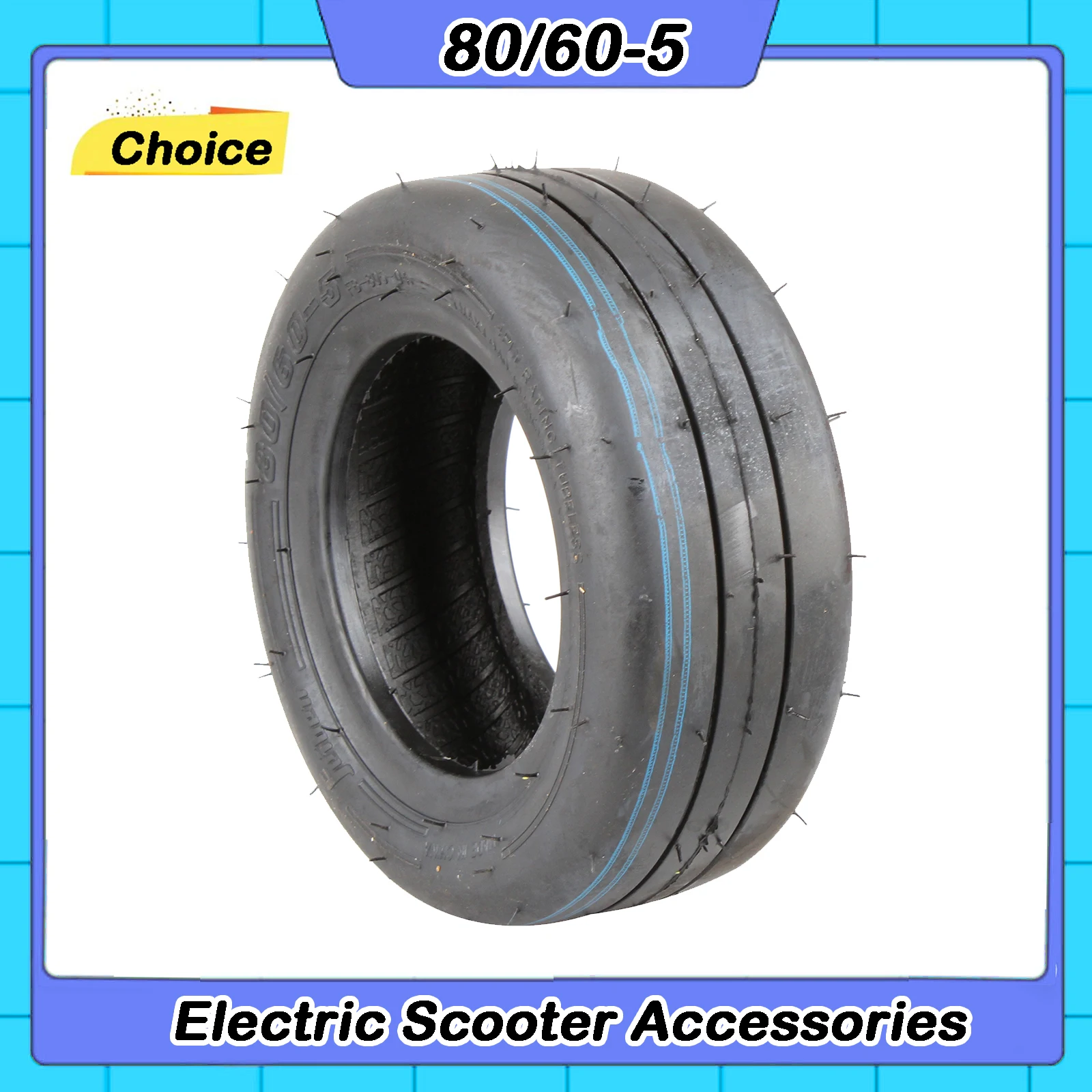 80/60-5 Tire For Ninebot Gokart Pro Kart Kit Outer Tyre Vacuum Tubeless Smooth Tire Parts
