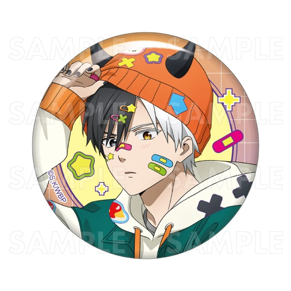 Anime Wind Breaker 6cm Badge, Sakura & Suo, Easter brooch for backpack, clothes and bag decor, gift for anime fans keychain