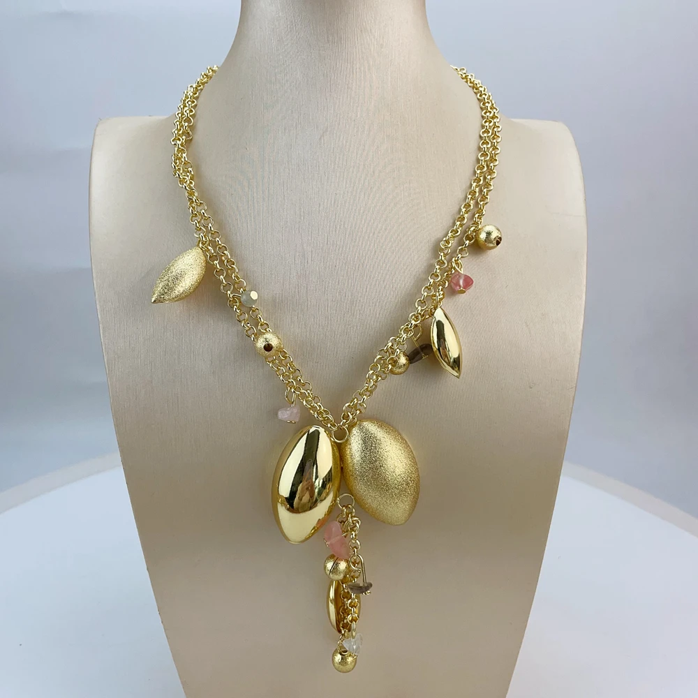 Yuminglai Dubai Jewelry Sets for Women African Luxury Italian Gold Plated Jewelry Sets FHK20655