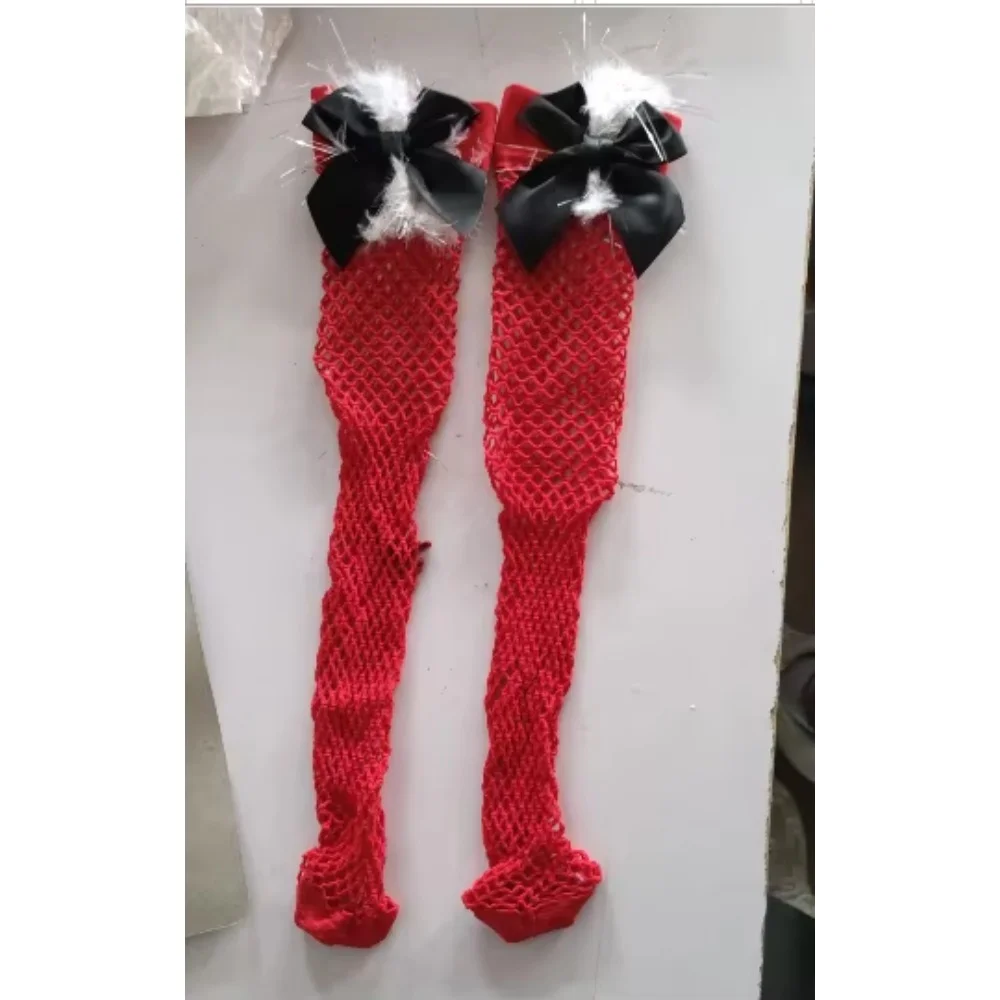 PESENAR Christmas-themed outfit that includes a headband glasses and fishnet stockings Perfect for a Christmas party