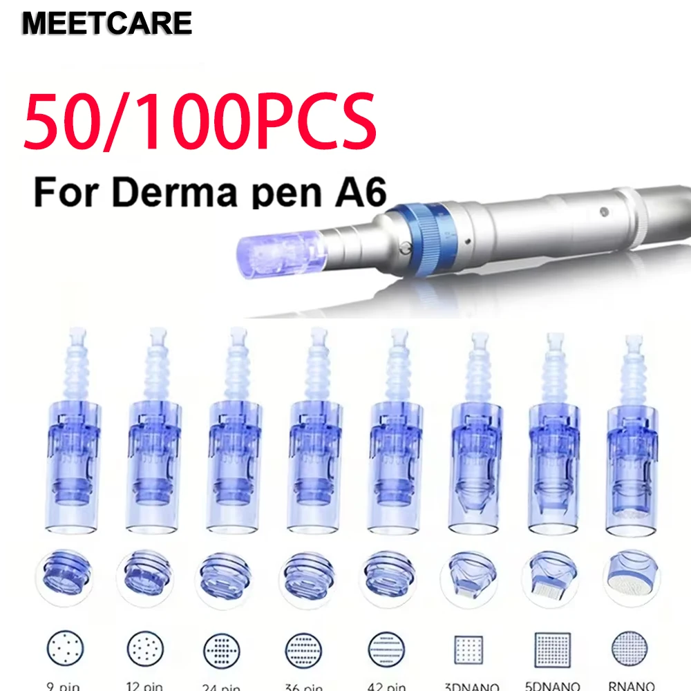 Image of 50/100 Stück A6 Bajonett-Nadelmodule für Derma Pen M5/M7/MYM/A1 Microneedling 9pin 12pin 24pin 36pin 42pin Rund 3D 5D