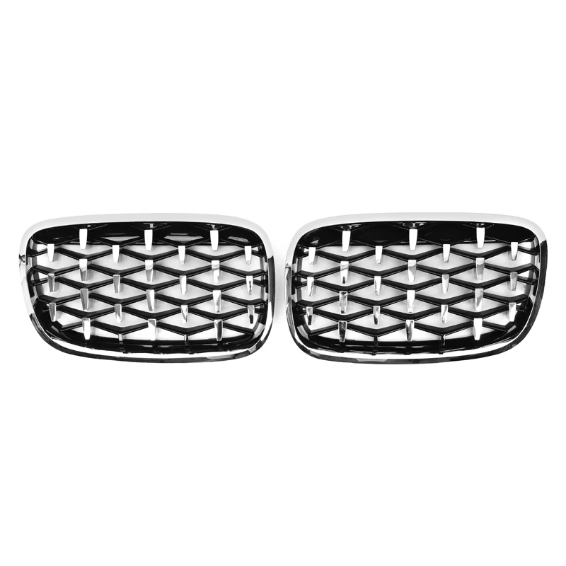 

Auto Front Bumper Grill Diamond Style For BMW X5 X6 E70 E71 2008-2014 Racing Grills Car Styling Replacement