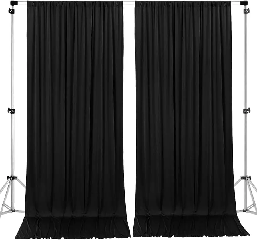 

10 feet x 10 feet IFR Polyester Backdrop Drapes Curtains Panels with Rod Pockets - Wedding Ceremony Party Home Window Decoration